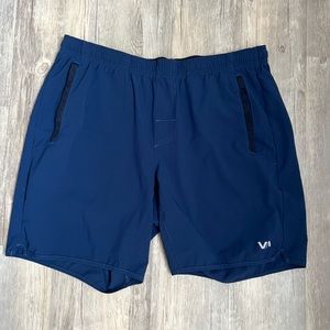 RVCA Mens Blue Athletic Shorts